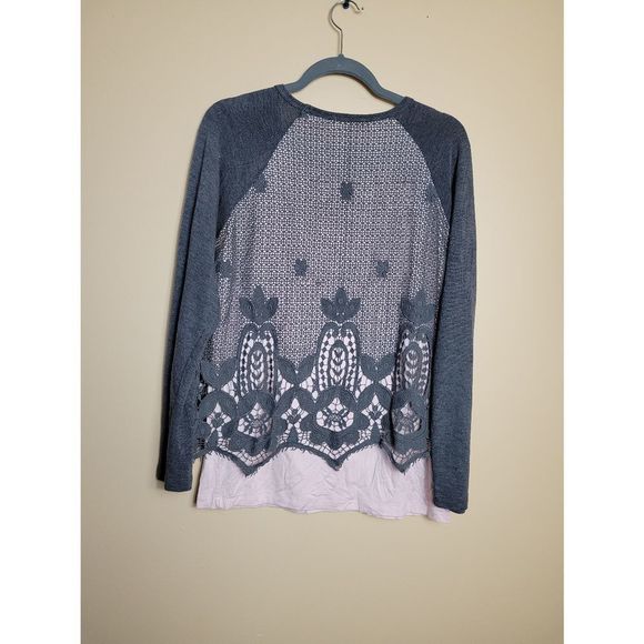 Democracy Layered Crochet Knit Top - Picture 3 of 6